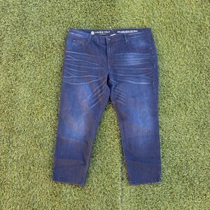 Laurie Felt Ankle Skinny Jeans Women Dark Wash Zipper Size XLP 36x24